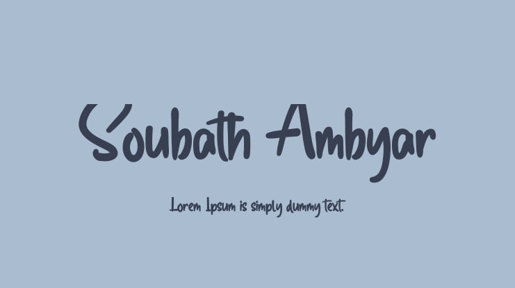 Soubath Ambyar Font