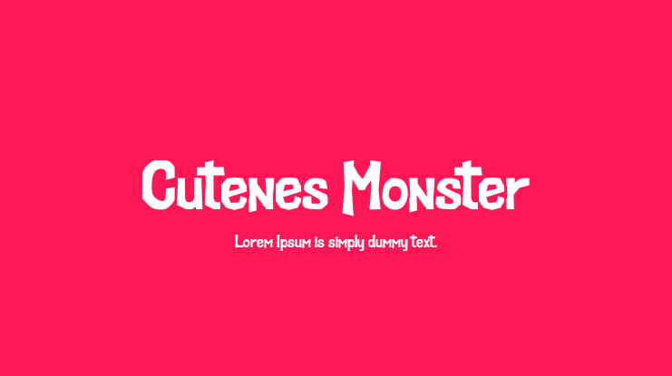 Cutenes Monster Font