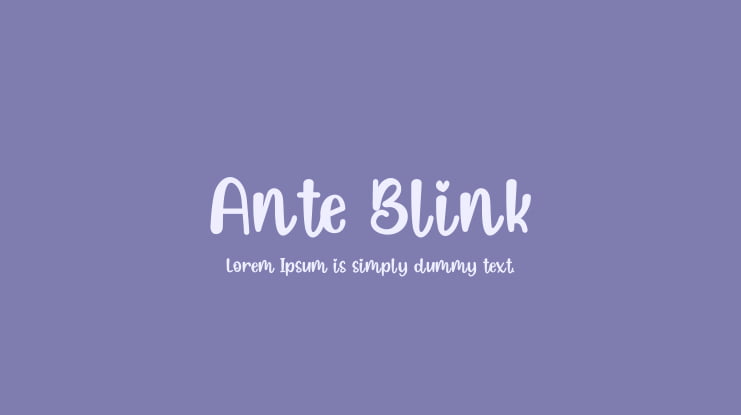 Ante Blink Font