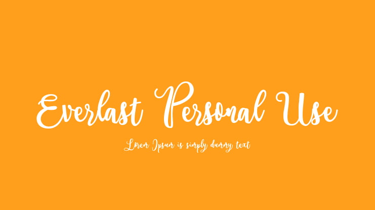 Everlast Personal Use Font