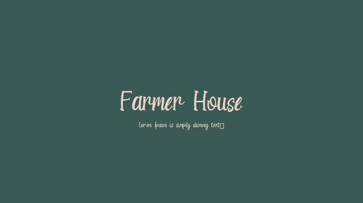 Farmer House Font