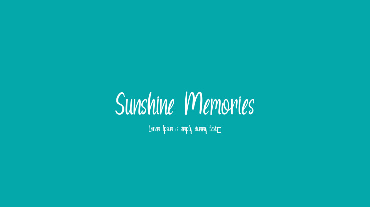 Sunshine Memories Font