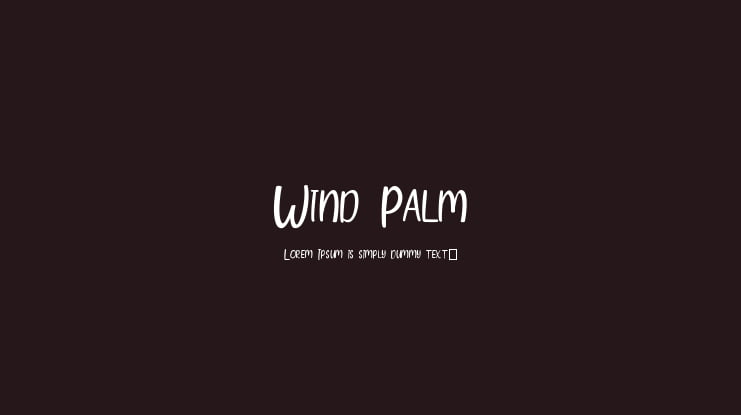 Wind Palm Font