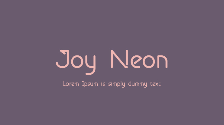 Joy Neon Font Family