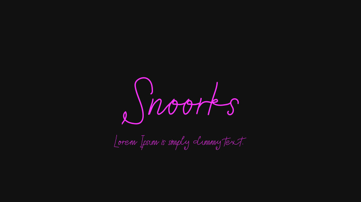 Snoorks Font