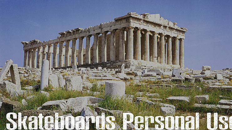 Skateboards Personal Use Font