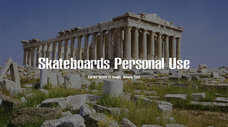 Skateboards Personal Use Font