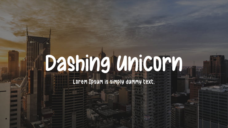 Dashing Unicorn Font