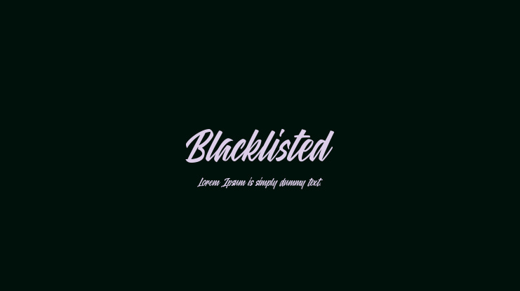 Blacklisted Font