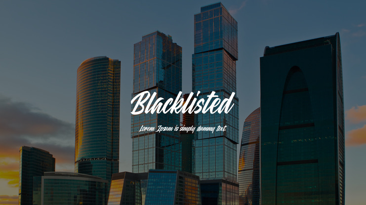 Blacklisted Font