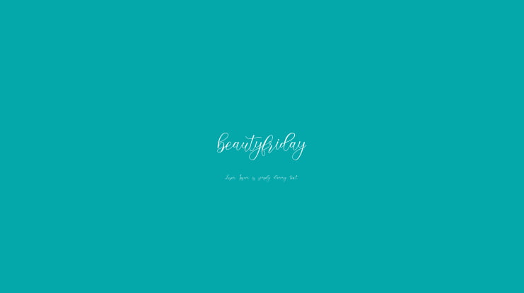 beautyfriday Font