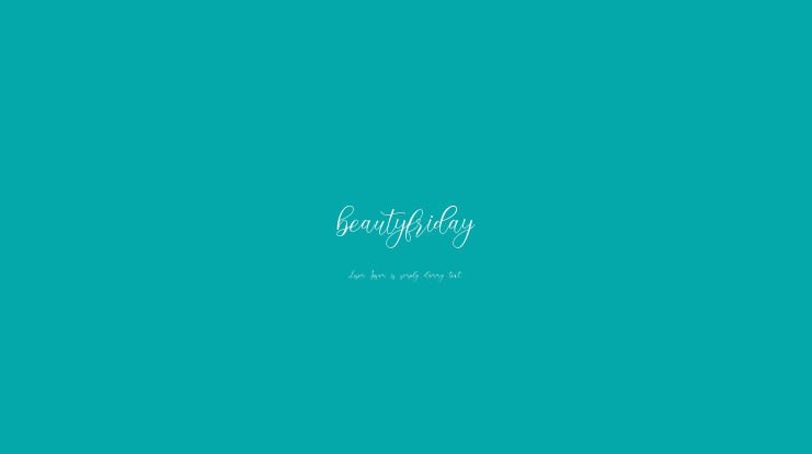 beautyfriday Font