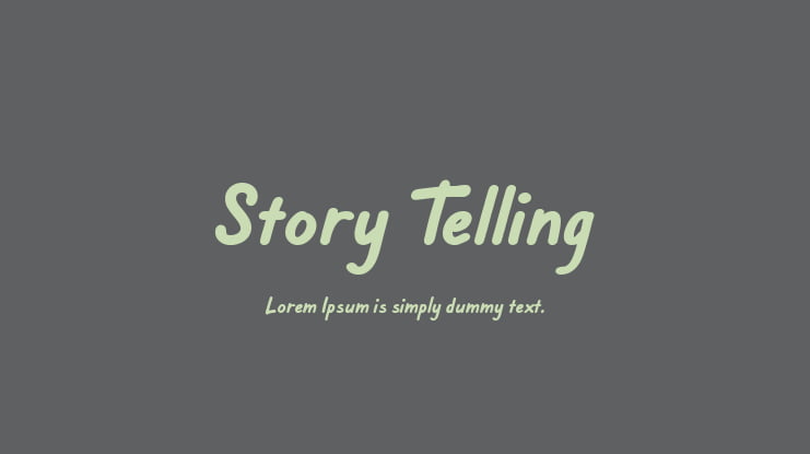 Story Telling Font