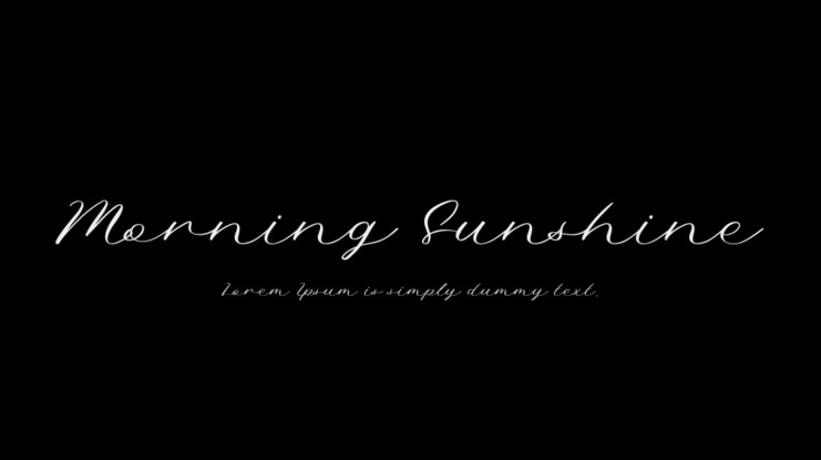 Morning Sunshine Font