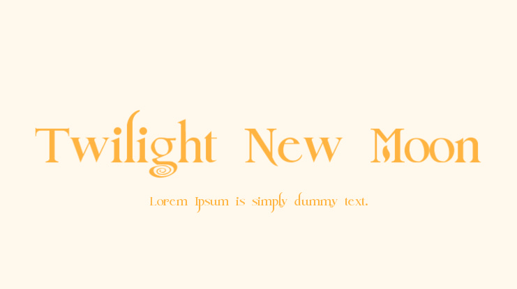 Twilight New Moon Font