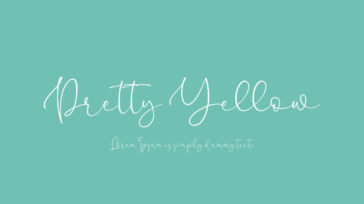 Pretty Yellow Font Family