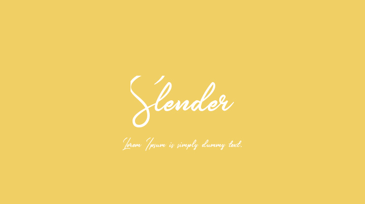 Slender Font