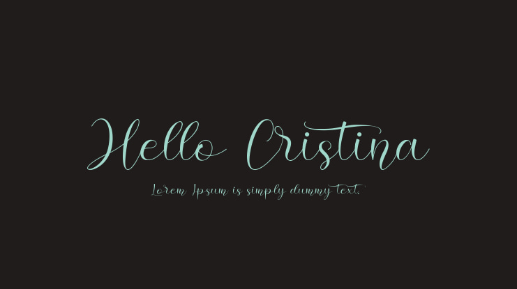 Hello Cristina Font