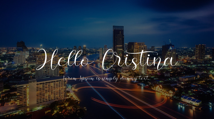Hello Cristina Font