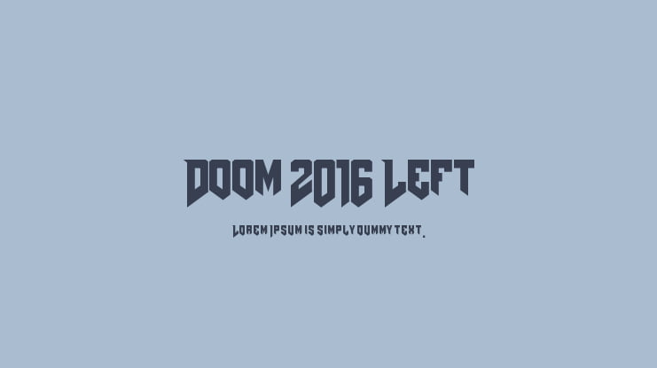 Doom 2016 Left Font Family