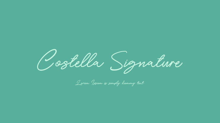 Costella Signature Font