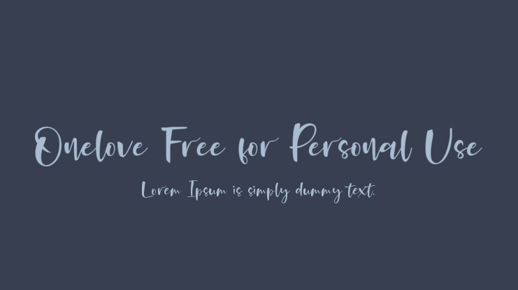 Onelove Free for Personal Use Font