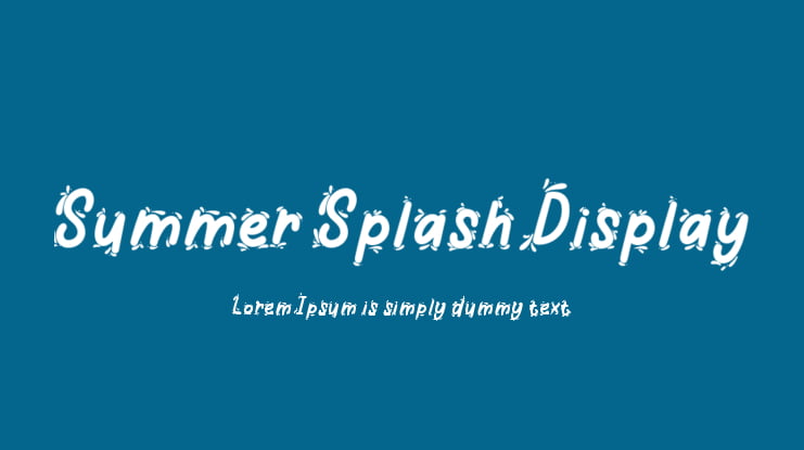 Summer Splash Display Font Family