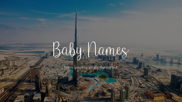 Baby Names Font