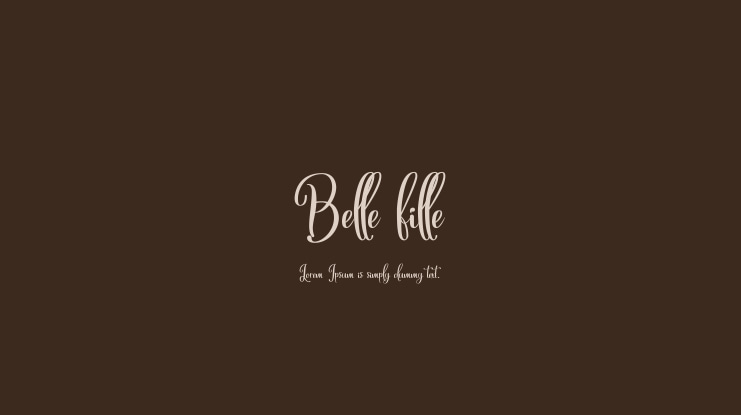 Belle fille Font Family