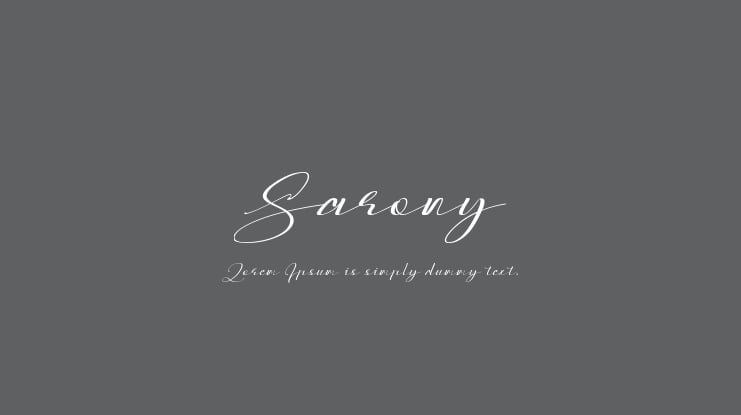 Sarony Font
