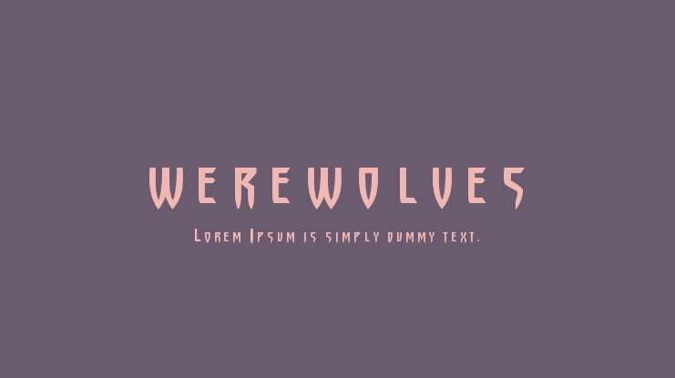 werewolves Font