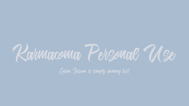 Karmacoma Personal Use Font