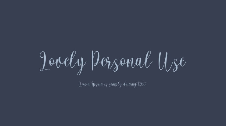 Lovely Personal Use Font
