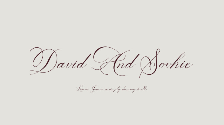 David And Sovhie Font