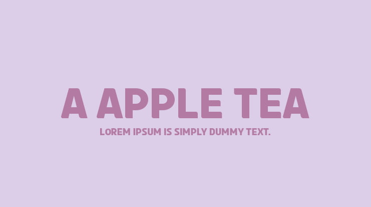 a Apple Tea Font