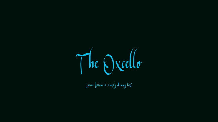 The Oxcello Font