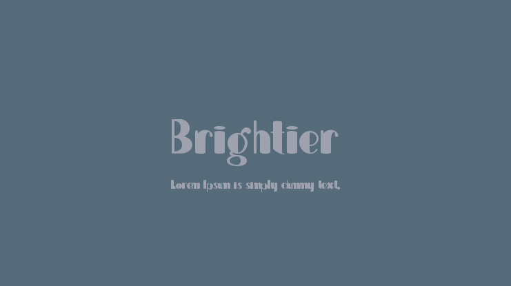 Brightier Font