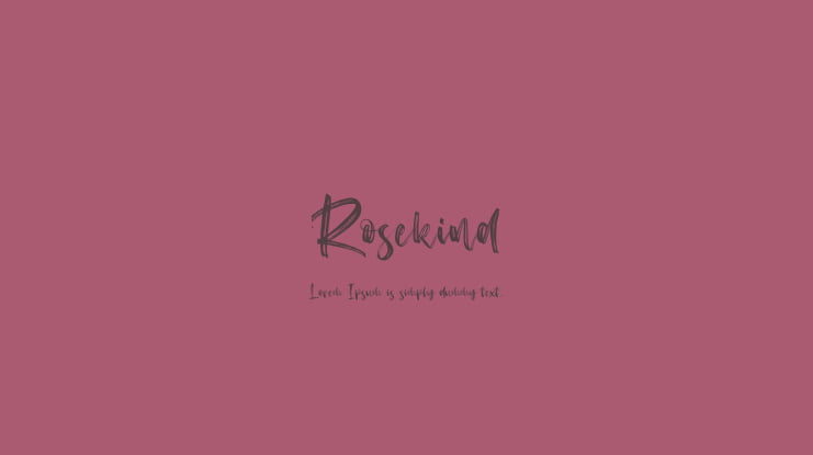 Rosekind Font