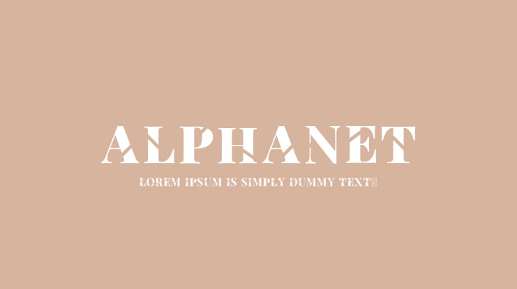 Alphanet Font