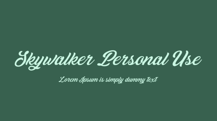 Skywalker Personal Use Font