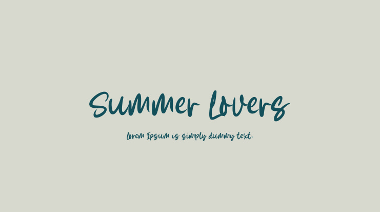 Summer Lovers Font Family