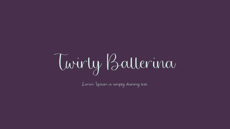 Twirly Ballerina Font
