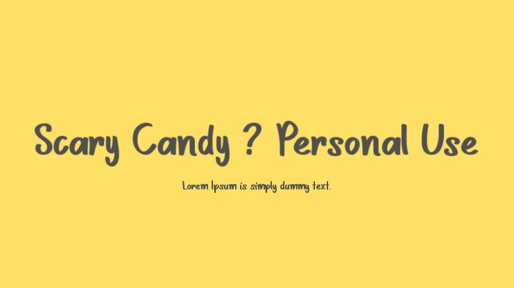 Scary Candy - Personal Use Font