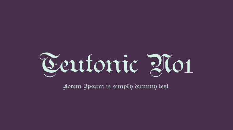 Teutonic No1 Font Family