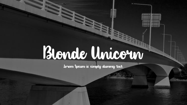 Blonde Unicorn Font