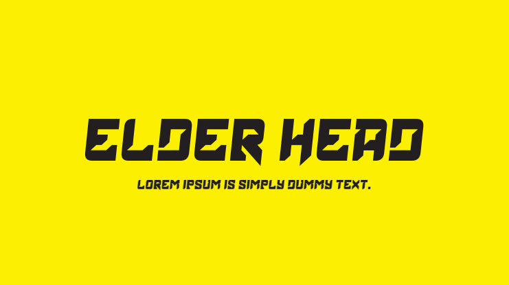 Elder Head Font Family