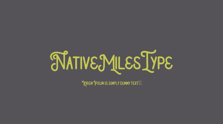 NativeMilesType Font