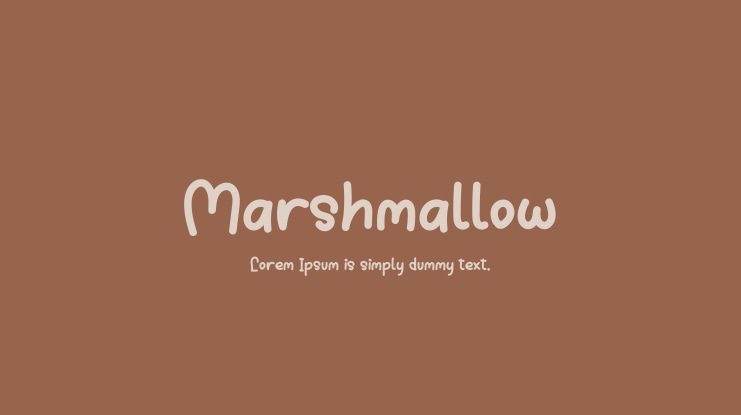 Marshmallow Font