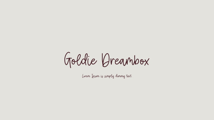 Goldie Dreambox Font