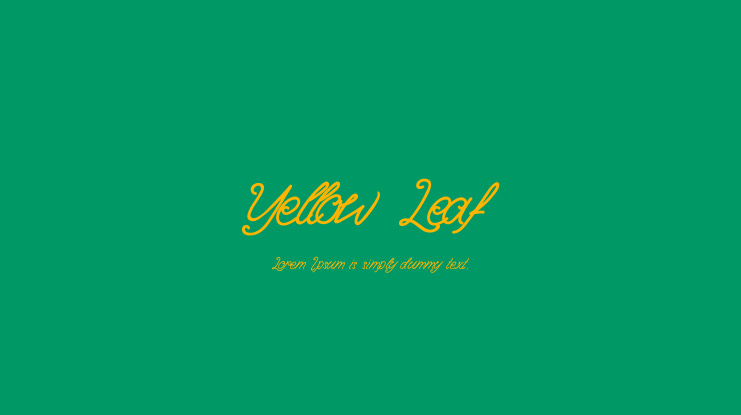 Yellow Leaf Font